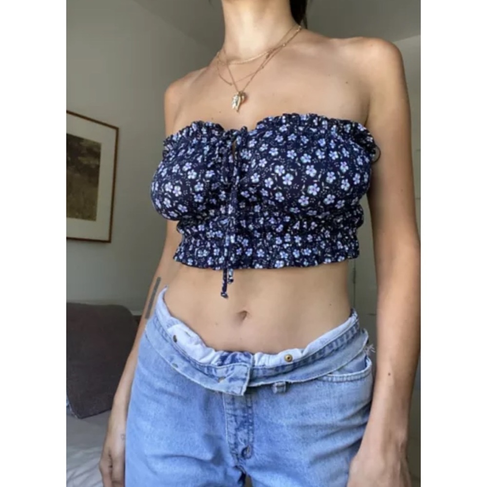 UO Smocked Tie Tube Top